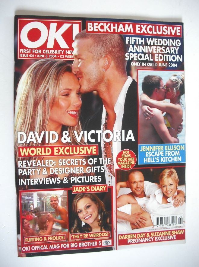 OK! magazine - David Beckham and Victoria Beckham cover (8 June 2004 - Issue 421)