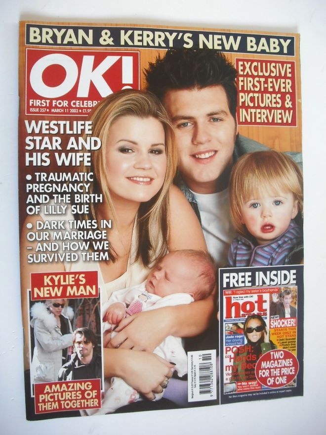 OK! magazine - Kerry Katona and Bryan McFadden cover (11 March 2003 - Issue 357)