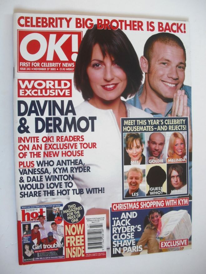 <!--2002-11-27-->OK! magazine - Davina McCall and Dermot O'Leary cover (27 