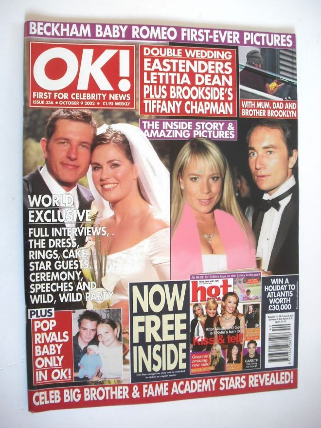 OK! magazine - Tiffany Chapman and Letitia Dean cover (9 October 2002 - Issue 336)