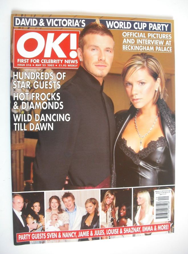 OK! magazine - David and Victoria Beckham cover (23 May 2002 - Issue 316)