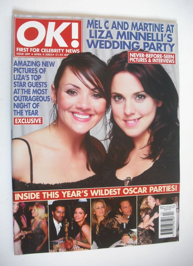 <!--2002-04-04-->OK! magazine - Martine McCutcheon and Mel C cover (4 April