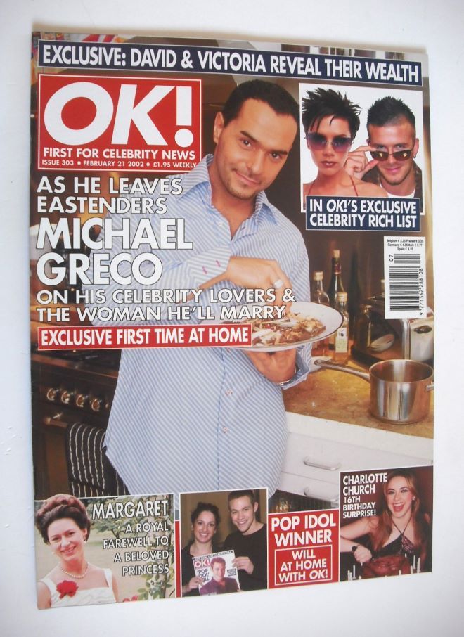 <!--2002-02-21-->OK! magazine - Michael Greco cover (21 February 2002 - Iss