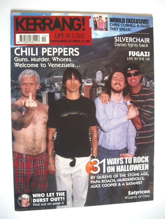 Kerrang magazine - Red Hot Chili Peppers cover (2 November 2002 - Issue 928)