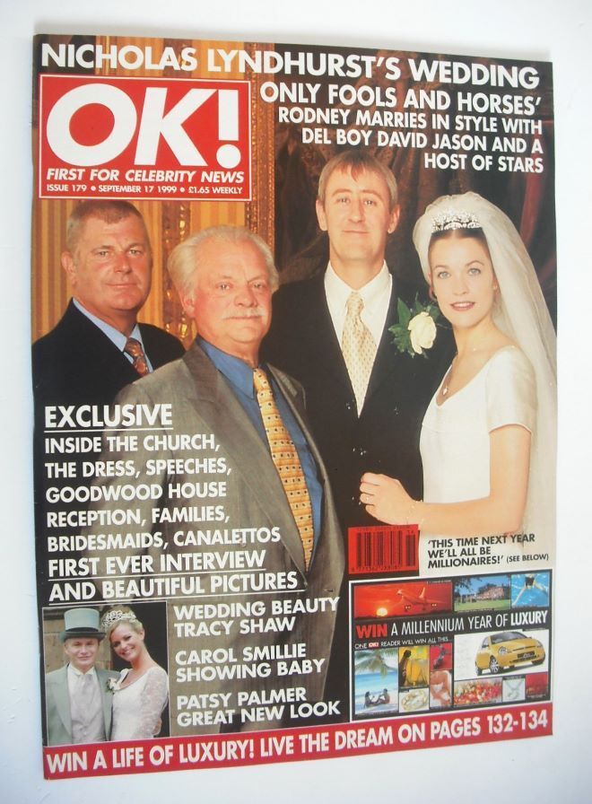 OK! magazine - Nicholas Lyndhurst wedding cover (17 September 1999 - Issue 179)