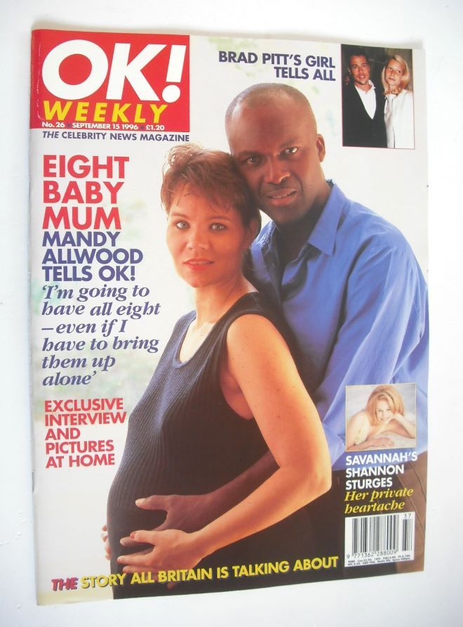 <!--1996-09-15-->OK! magazine - Mandy Allwood cover (15 September 1996 - Is