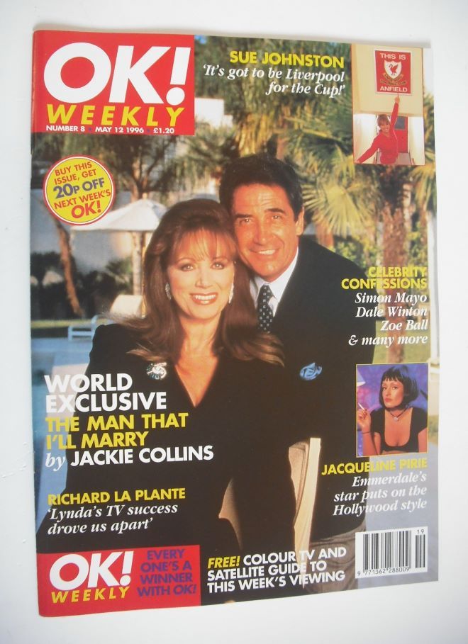 OK! magazine - Jackie Collins cover (12 May 1996 - Issue 8)