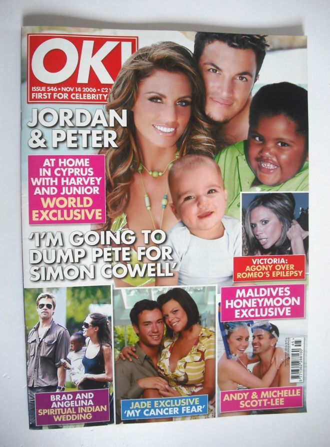 OK! magazine - Jordan Katie Price and Peter Andre and family cover (14 November 2006 - Issue 546)