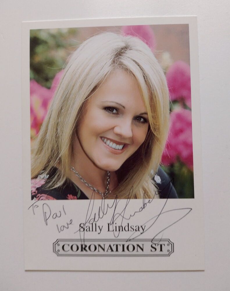 Sally Lindsay autograph (hand-signed photograph)