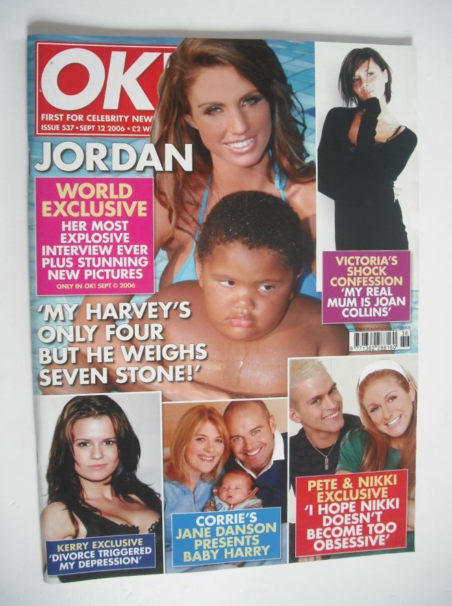 OK! magazine - Jordan and Harvey cover (12 September 2006 - Issue 537)