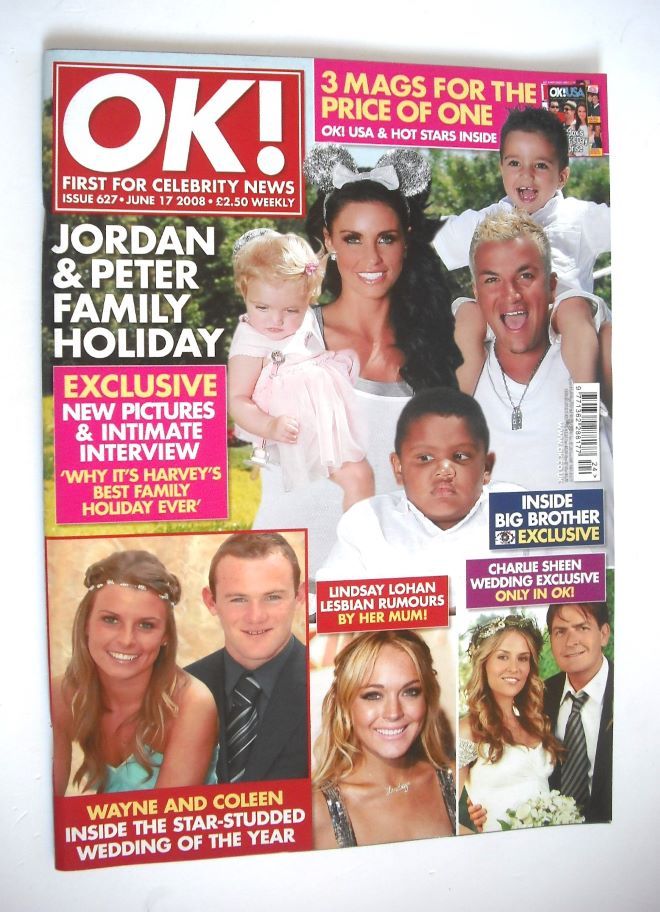 OK! magazine - Jordan & Peter Andre and family cover (17 June 2008 - Issue 627)