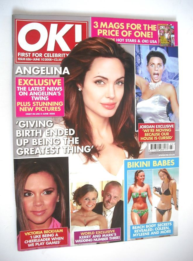 OK! magazine - Angelina Jolie cover (10 June 2008 - Issue 626)