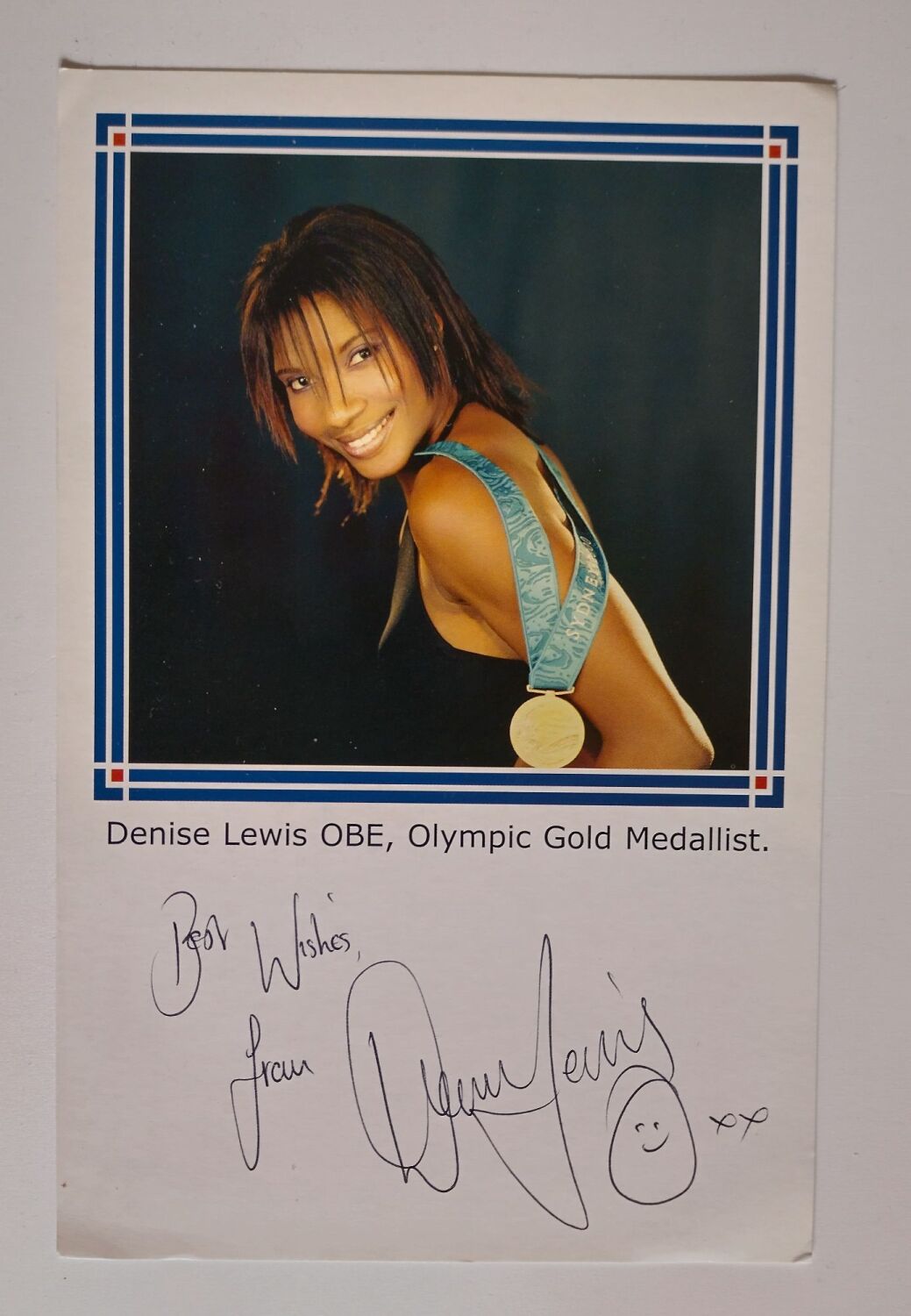 Denise Lewis autograph (hand-signed photograph)