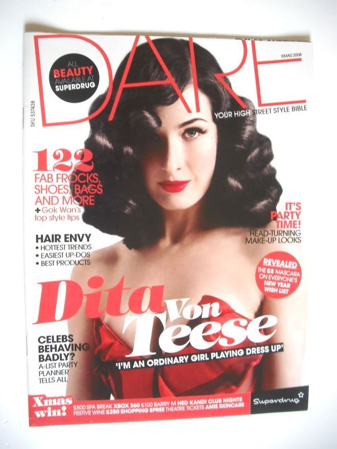 Dare magazine - Dita Von Teese cover (Xmas 2008)