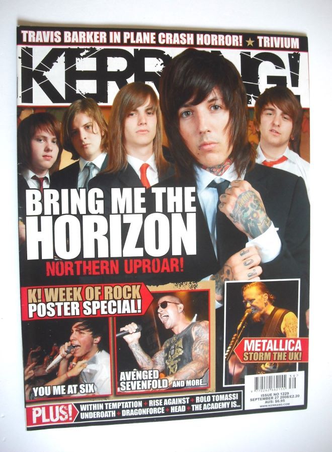 Kerrang magazine - Bring Me The Horizon cover (27 September 2008 - Issue 1229)
