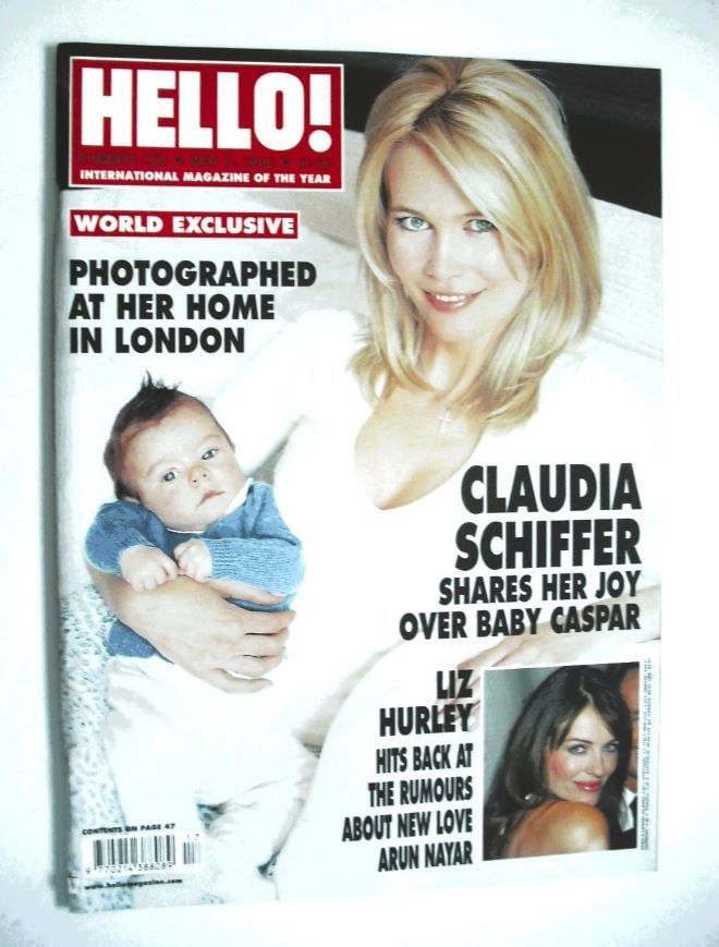 <!--2003-05-06-->Hello! magazine - Claudia Schiffer and baby Caspar cover (