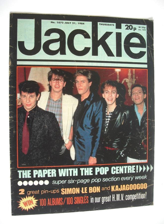 <!--1984-07-21-->Jackie magazine - 21 July 1984 (Issue 1072 - Duran Duran c