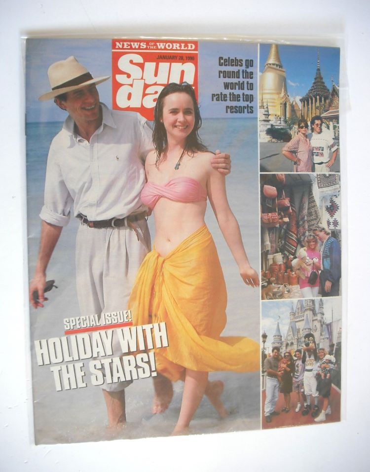 Sunday magazine - 28 January 1990 - Holiday With The Stars cover