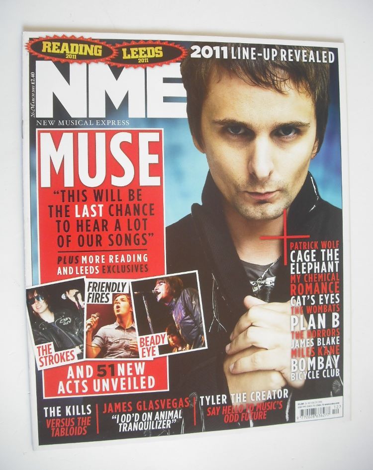 NME magazine - Matt Bellamy cover (26 March 2011)