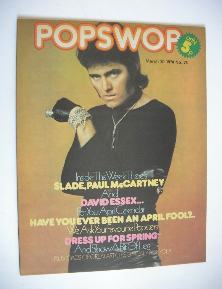 Popswop magazine - 30 March 1974 - Alvin Stardust cover