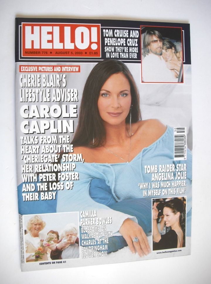 <!--2003-08-05-->Hello! magazine - Carole Caplin cover (5 August 2003 - Iss