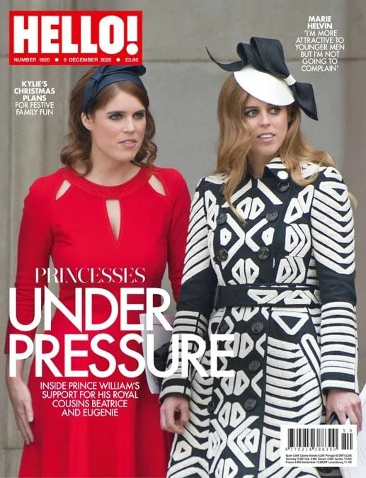 Hello! magazine - Princess Eugenie and Princess Beatrice cover (8 December 2025 - Issue 1920)