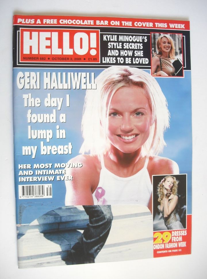 Hello! magazine - Geri Halliwell cover (2 October 2001 - Issue 682)