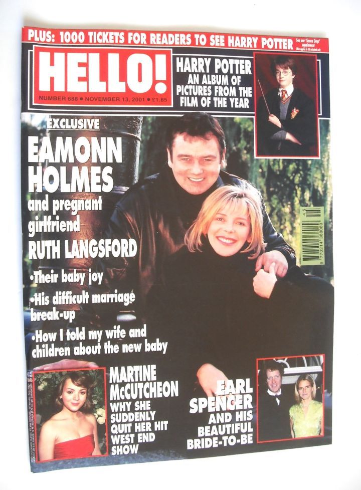 Hello! magazine - Eamonn Holmes and Ruth Langsford cover (13 November 2001 - Issue 688)