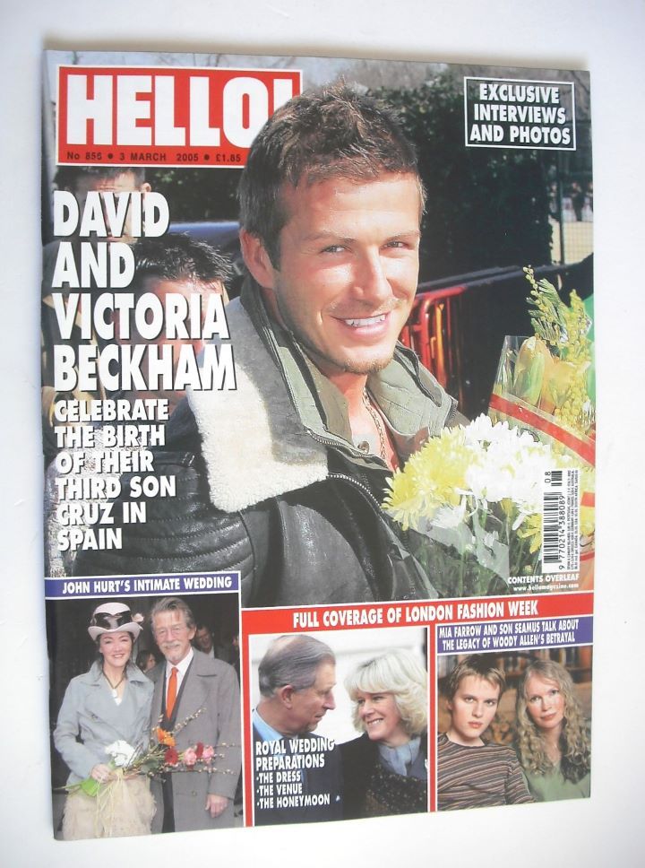 Hello! magazine - David Beckham cover (3 March 2005 - Issue 856)