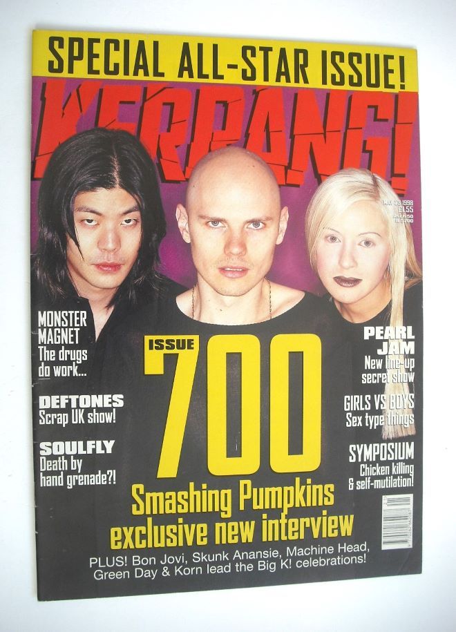 <!--1998-05-23-->Kerrang magazine - The Smashing Pumpkins cover (23 May 199