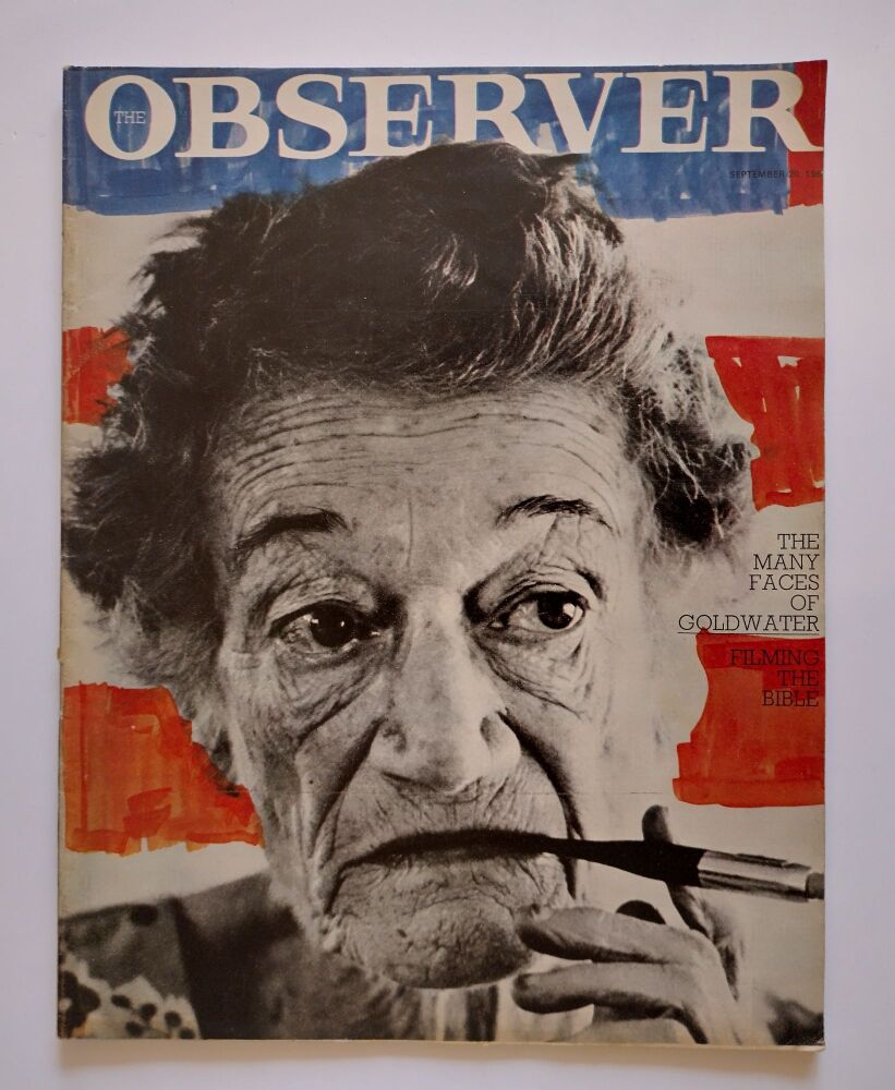 The Observer magazine - Josephine Goldwater cover (20 September 1964)