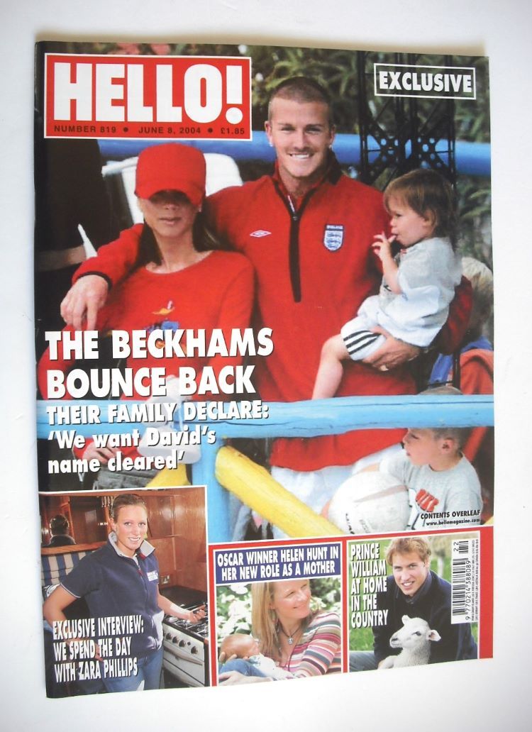 <!--2004-06-08-->Hello! magazine - The Beckhams cover (8 June 2004 - Issue 
