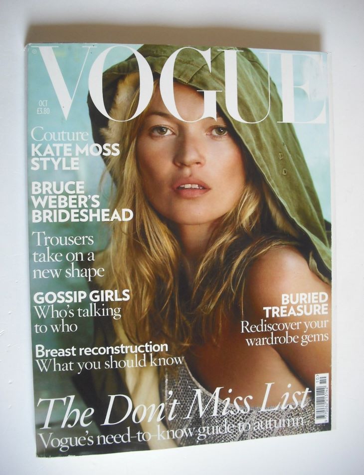 British Vogue magazine - October 2008 - Kate Moss cover