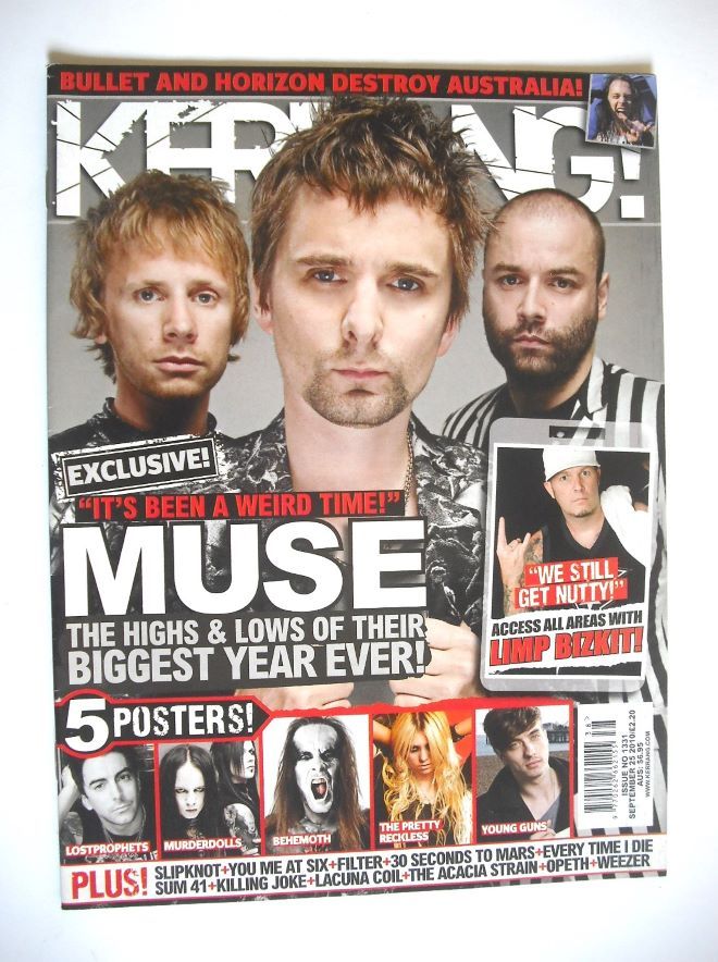 Kerrang magazine - Muse cover (25 September 2010 - Issue 1331)