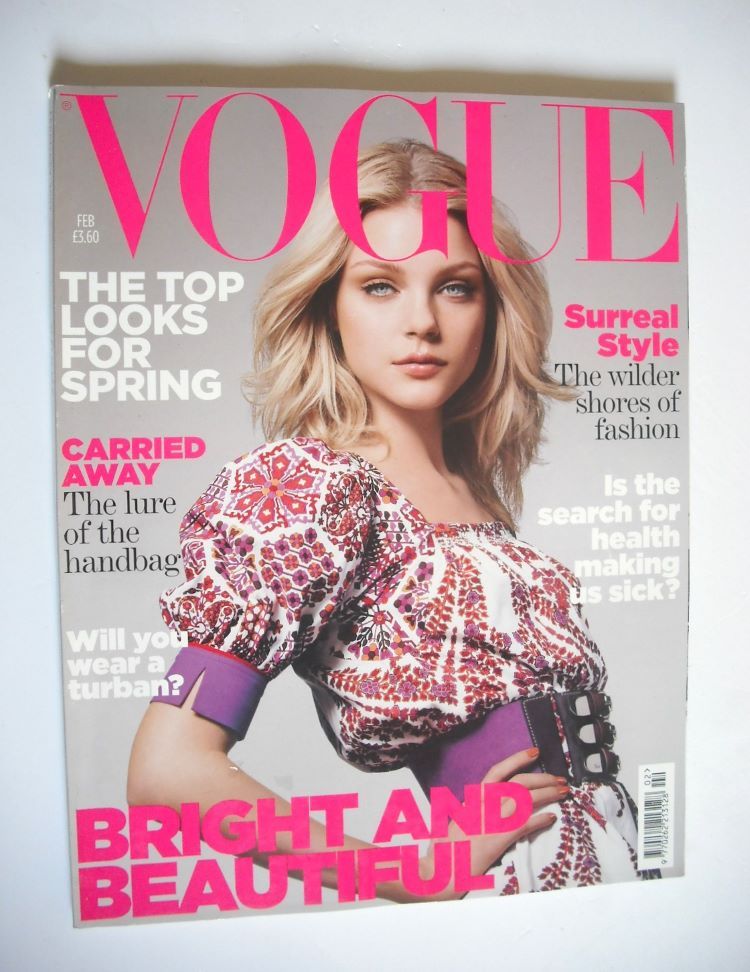 British Vogue magazine - February 2007 - Jessica Stam cover