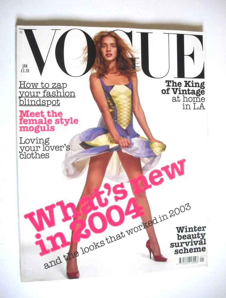 British Vogue magazine - January 2004 - Natalia Vodianova cover