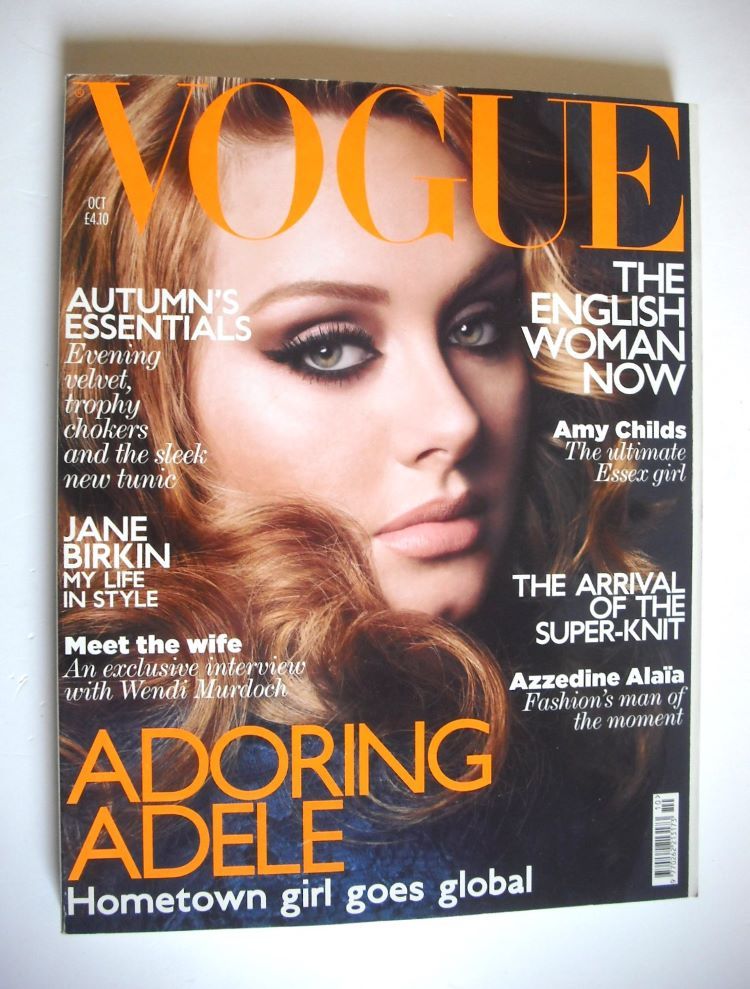 British Vogue magazine - October 2011 - Adele cover