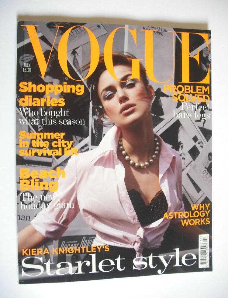 British Vogue magazine - July 2004 - Keira Knightley cover