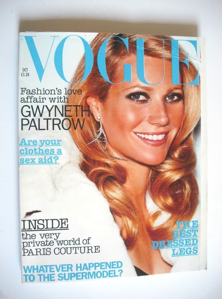 British Vogue magazine - October 2002 - Gwyneth Paltrow cover