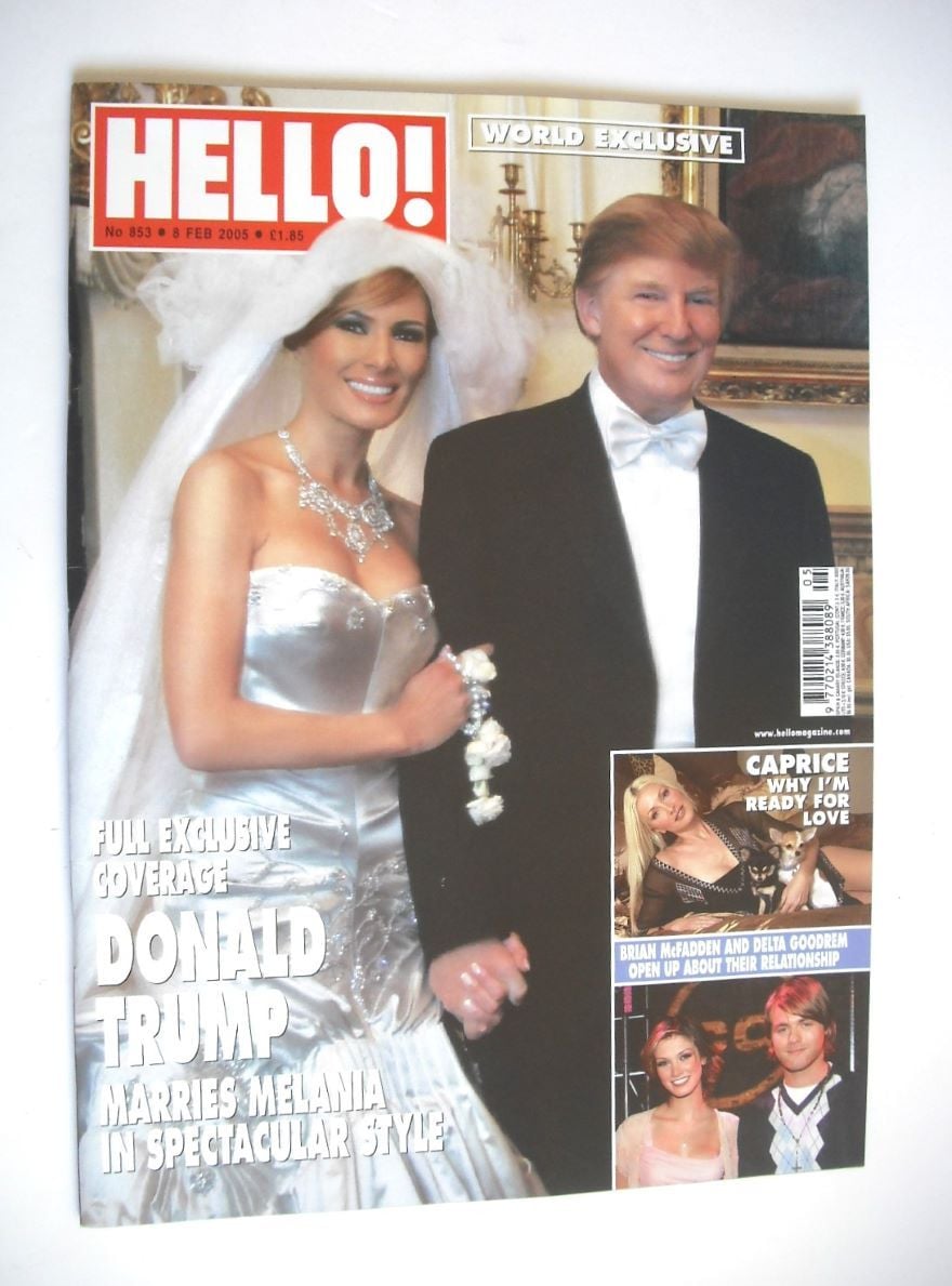 <!--2005-02-08-->Hello! magazine - Donald Trump and Melania Knauss wedding 