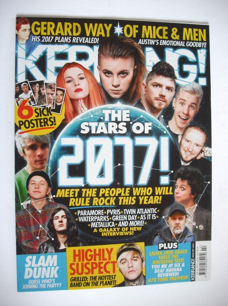 Kerrang magazine - Stars of 2017 cover (14 January 2017 - Issue 1653)