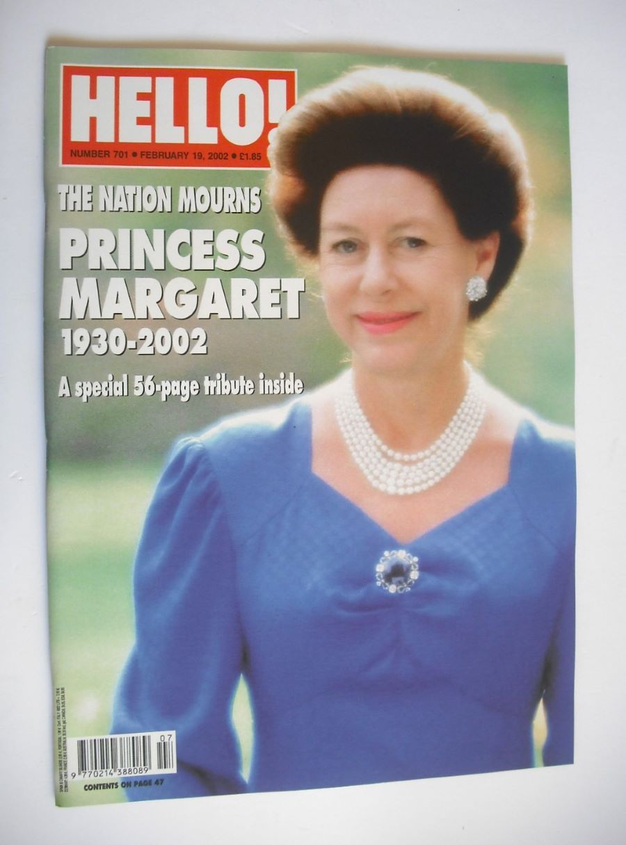 <!--2002-02-19-->Hello! magazine - Princess Margaret cover (19 February 200