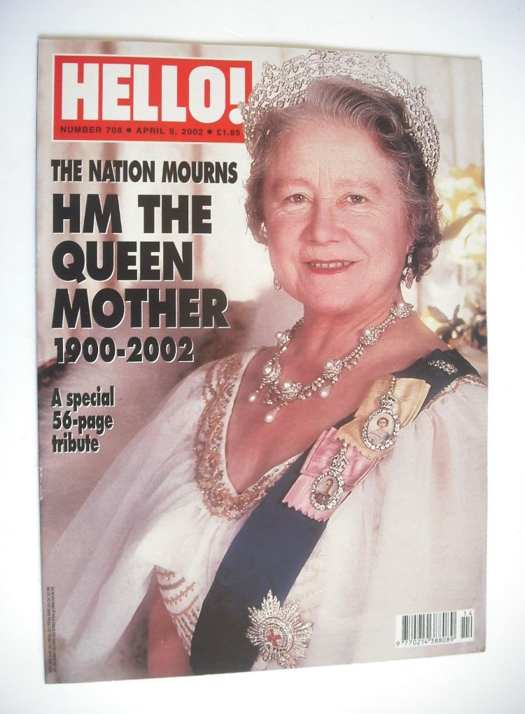 Hello! magazine supplement - The Queen Mother cover (9 April 2002 - Issue 708)