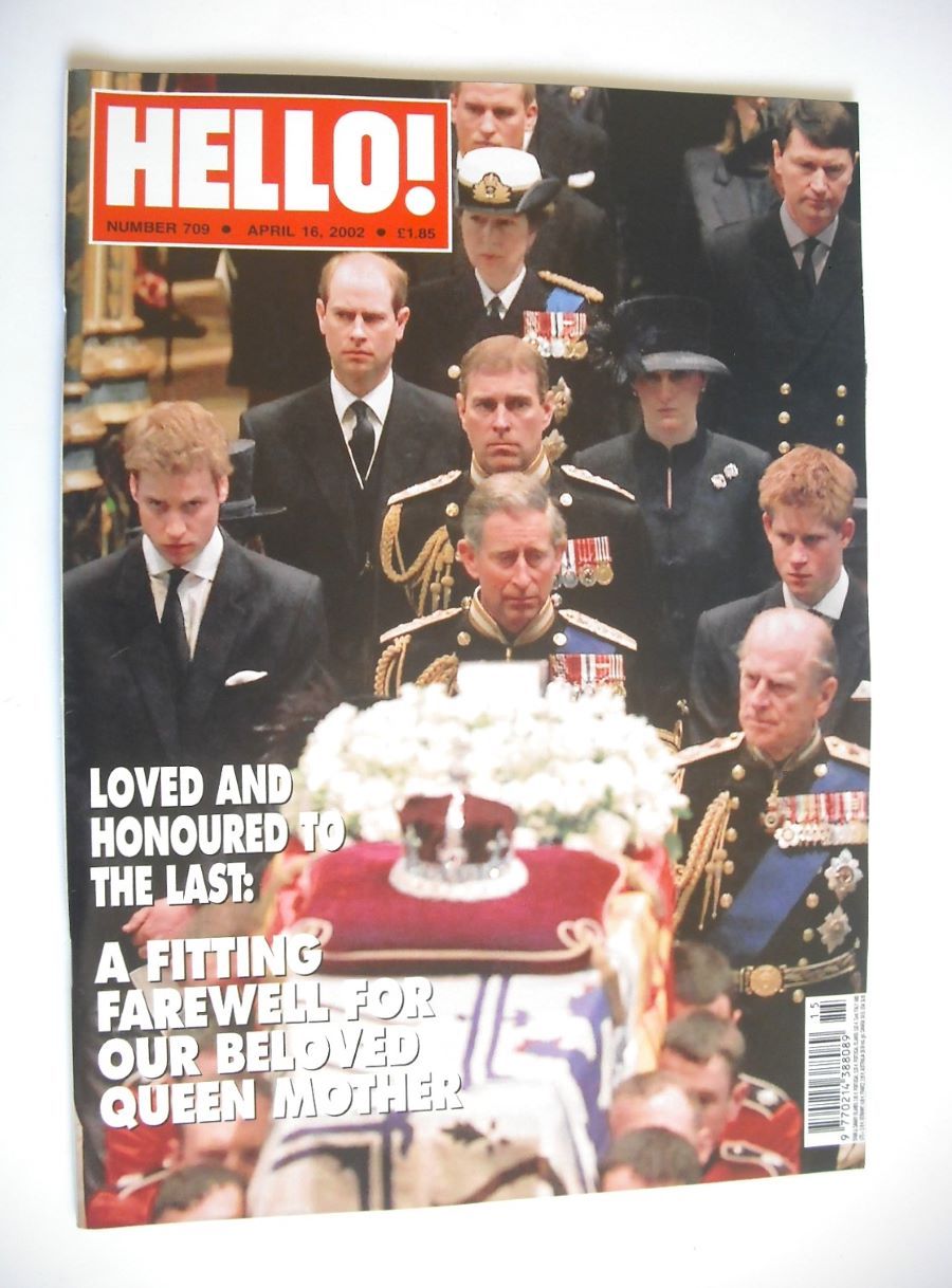 <!--2002-04-16-->Hello! magazine - Queen Mother funeral cover (16 April 200