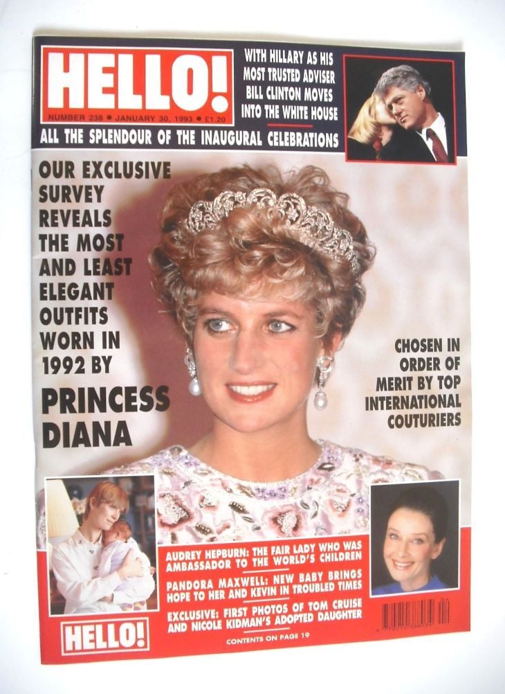 Hello! magazine - Princess Diana cover (30 January 1993 - Issue 238)