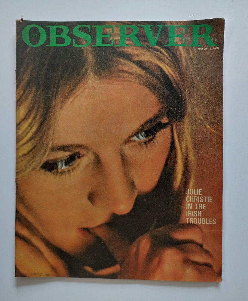 The Observer magazine - Julie Christie cover (14 March 1965)