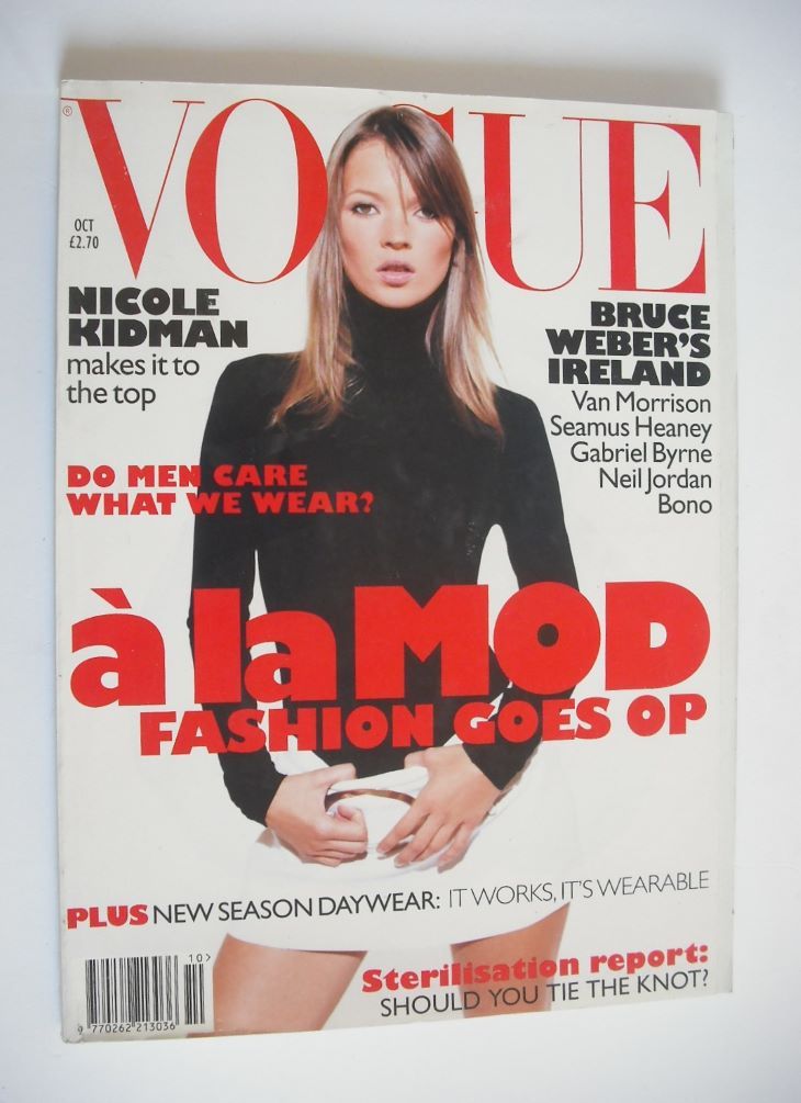 British Vogue magazine - October 1995 - Kate Moss cover