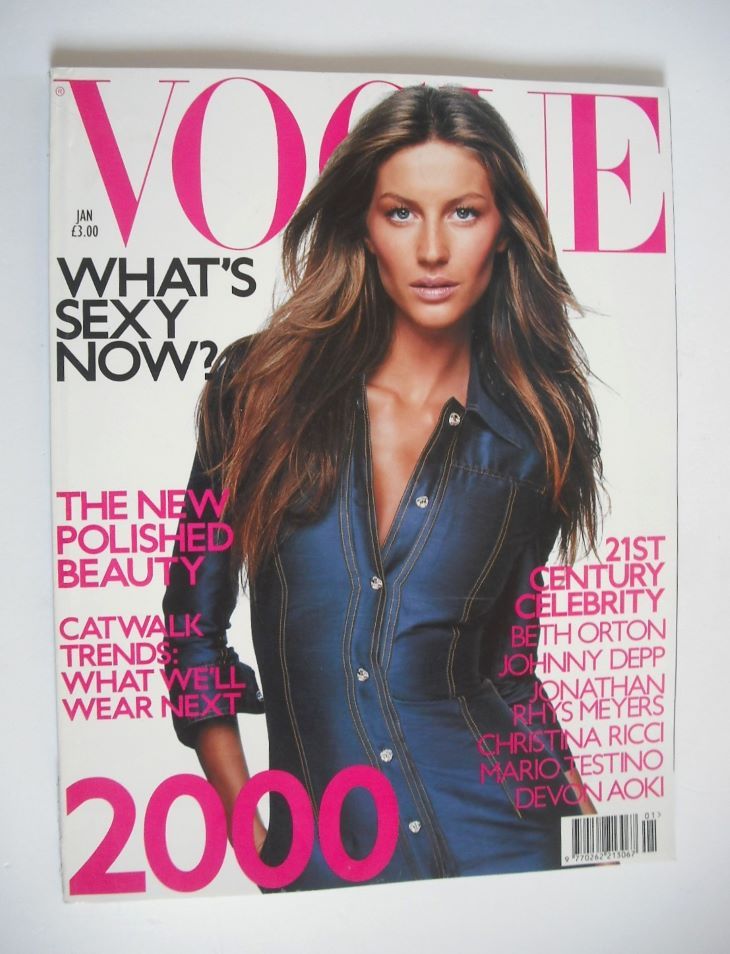 <!--2000-01-->British Vogue magazine - January 2000 - Gisele Bundchen cover