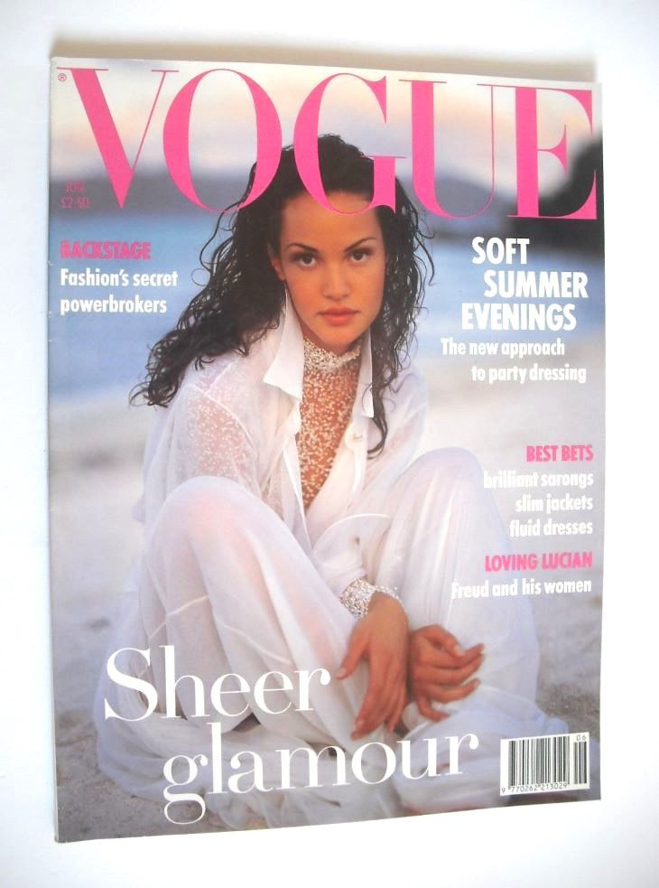 British Vogue magazine - June 1993 - Claudia Mason cover