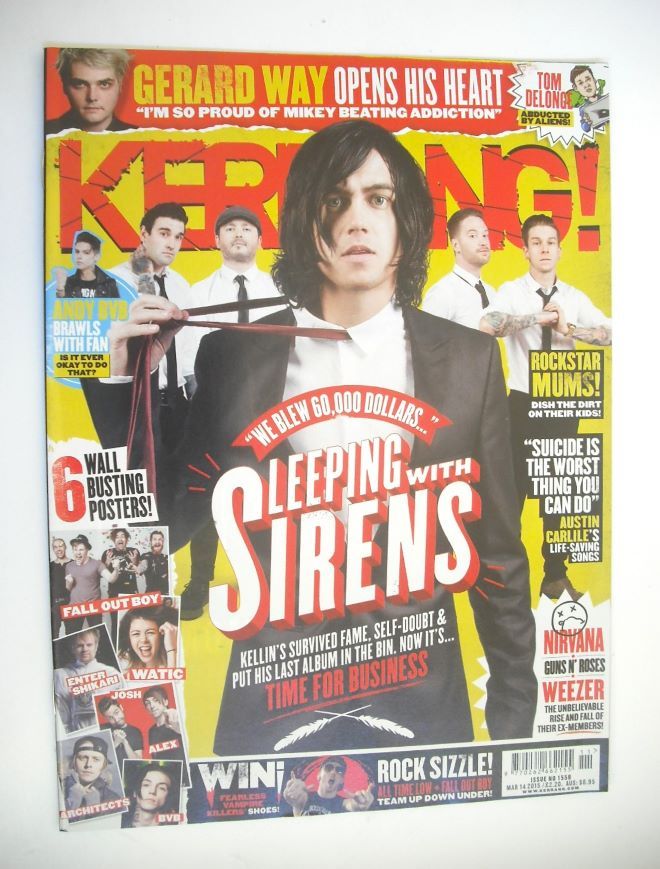 Kerrang magazine - Sleeping With Sirens cover (14 March 2015 - Issue 1559)